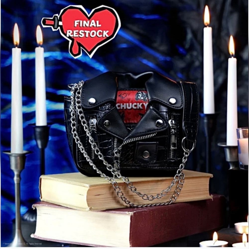 NIB Glamlite X Chucky Tiffany Collectors Goth Horror Crossbody Shoulder Bag